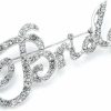 Mariell Mariell Rhinestone Crystal \"Bride\" Word Brooch Pin In Script Lettering, Bachelorette & Bridal Shower Gift Best