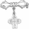 Rosemarie Collections Rosemarie Collections Women'S Religious Gift Four Way Cross Medal Petite Brooch Pin Wholesale