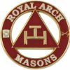 The Masonic Exchange Royal Arch Masons Round Masonic Lapel Pin - [Red & Gold][1 1/4'' Diameter] New