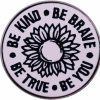 QUREZA Be Kind Be Brave Be You Be True Sunflower Brooch Black And White Lines Sunflower Brooch Badge Inspirational Enamel Pin Brave Person'S Jewelry Gift Suitable For Decorating Yourself Clearance