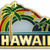 KC Hawaii Hawaiian Rainbow Hawaii Collectible Lapel Hat Souvenir Pin, 1\" New