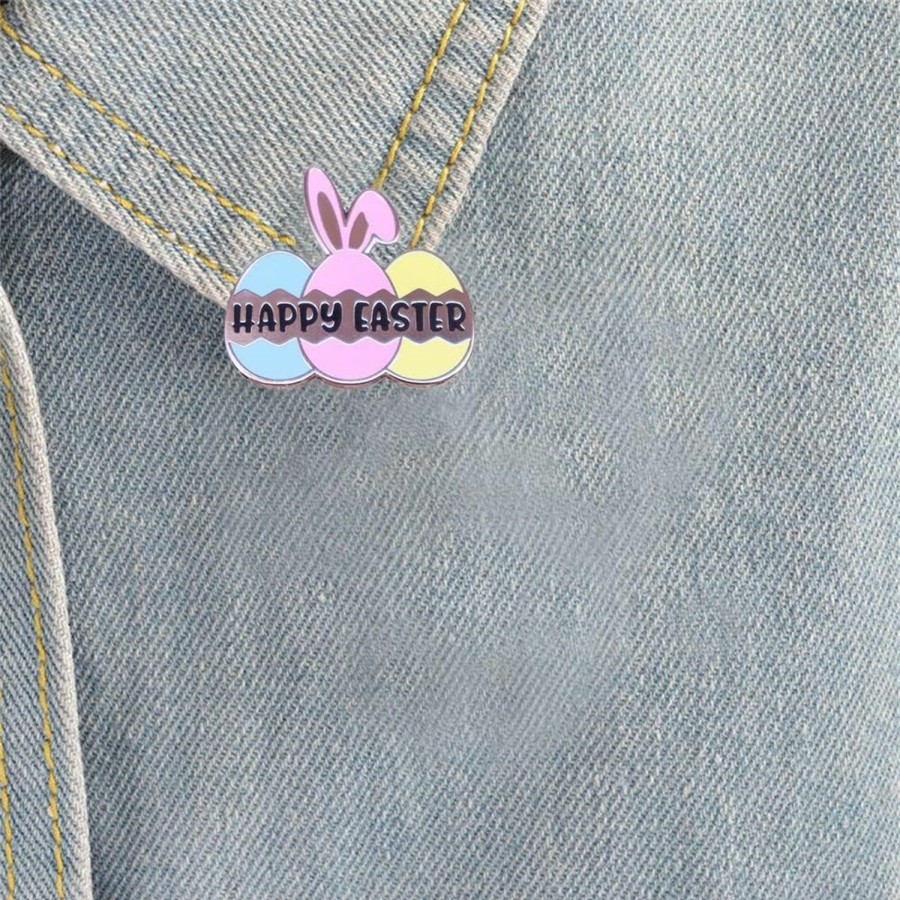 Dtja Happy Easter Brooch Pin For Women Girls Fashion Enamel Blue Pink Yellow Eggs Bunny Rabbit Animal Festival Brooches Lapel Pins Cute Dress Accessories Holiday Party Jewelry Gift For Daughter Niece Online