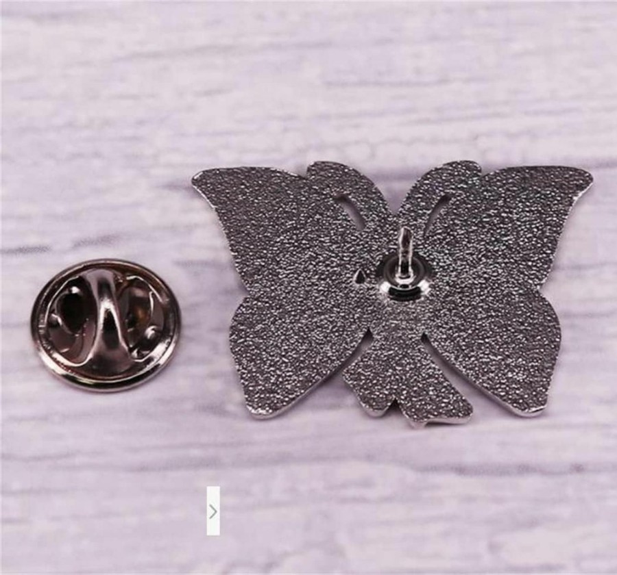 KAWADU Love Faith Strength Hope Butterfly Design Breast Cancer Awareness Lapel Pin Badge Jewelry For Backpacks Badges Hats Bags Hot