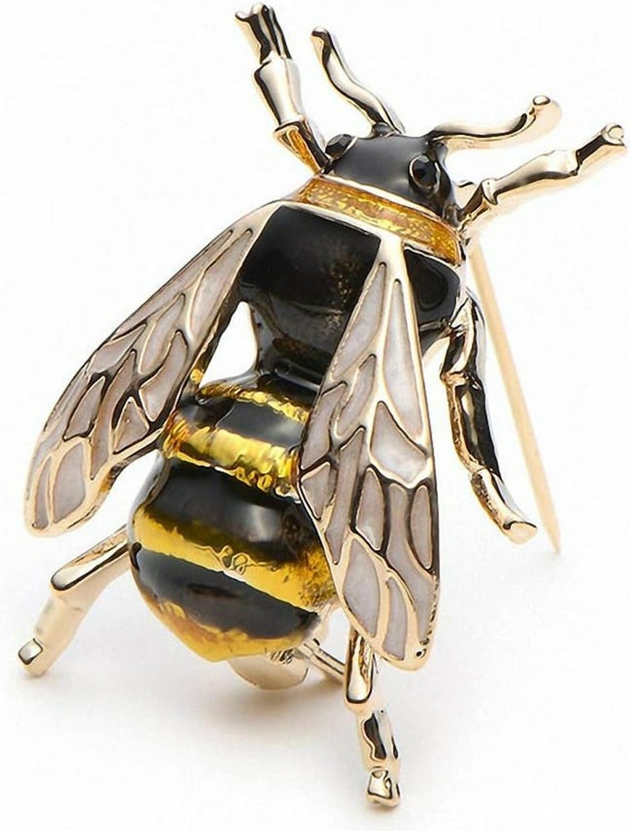 Jana Winkle Jana Winkle Enamel Bumblebee Brooches Yellow Bee Insect Brooch Broche Banquet Pins New