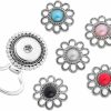 MJartoria Mjartoria Interchangeable Flower Snap Buttons Centerpiece Rhinestone Eye Glass Holding Brooch Sunflower Wholesale