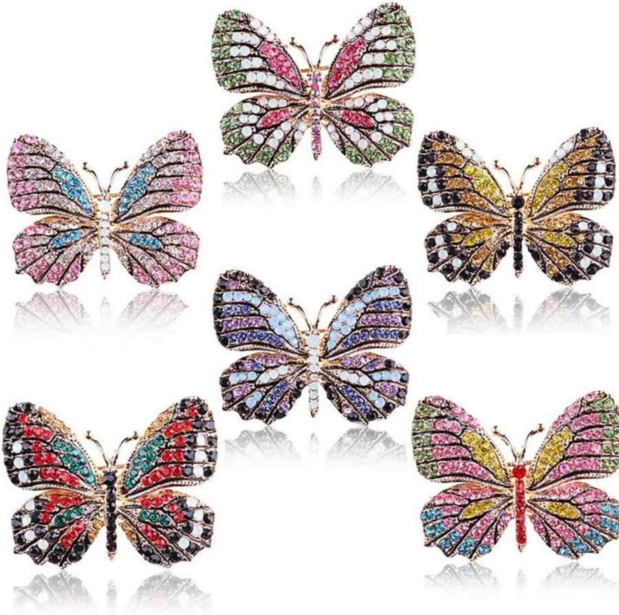 Tvoip Tvoip Empress Monarch Winged Butterfly Swarovski Crystal Rhinestones Brooch Pin Clearance