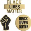 SUMFAN Black Lives Matter Pins-Black Raised Fist Lapel Pin-Blm Pin-Black Power Pin Best