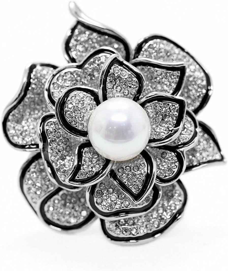 Merdia Merdia Sparkly Flower Brooch Pin For Women With Beautiful Created Crystal | Brooches And Pins For Women | Crystal Jewelry | Women'S Brooches & Pins | Flower Pins For Clothes | Crystal Flower Brooch Clearance