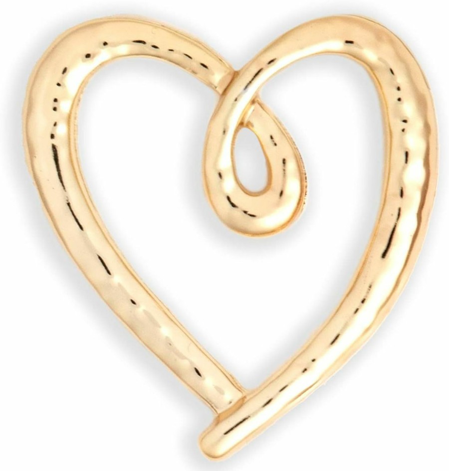 DEMDACO Demdaco Heart Goldtone Hammered One Size Women'S Metal Giving Pin In Gift Box Online