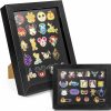 tutata Enamel Pin Display Frame, 7X9 Shadow Box For Wall And Tabletop Display, Pin Collection Display, Pin Holder For Disney Pins, Black Hot