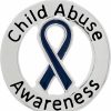 Fundraising For A Cause Fundraising For A Cause Child Abuse Awareness - Dark Blue Ribbon Round Pin Best