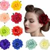 DRESHOW Dreshow 5 Pack Flower Brooch Head Ornament Bride Women Rose Flower Hair Accessories Wedding Hair Clip Flamenco Dancer New