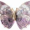 GUMEGE Vintage Embroidered Butterfly Brooch Dreamy Purple Temperament Corsage Clothing Accessories For Women Enamel Insects Animals Brooches Ancient Style Suit Dress Accessories Scarf Clothes Decoration New