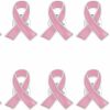 Fuqimanman2020 Pink Ribbon Breast Cancer Awareness Brooches Pin Crystal Rhinestone Zirconia Aids Hope Lapel Pin Brooches For Women Girl Wedding Dress Party Jewelry New