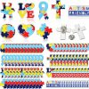 Jutom Jutom Autism Awareness Lapel Pin Enamel Autism Puzzle Piece Multi Color Autism Pin Autism Awareness Gifts For Clothing Clearance