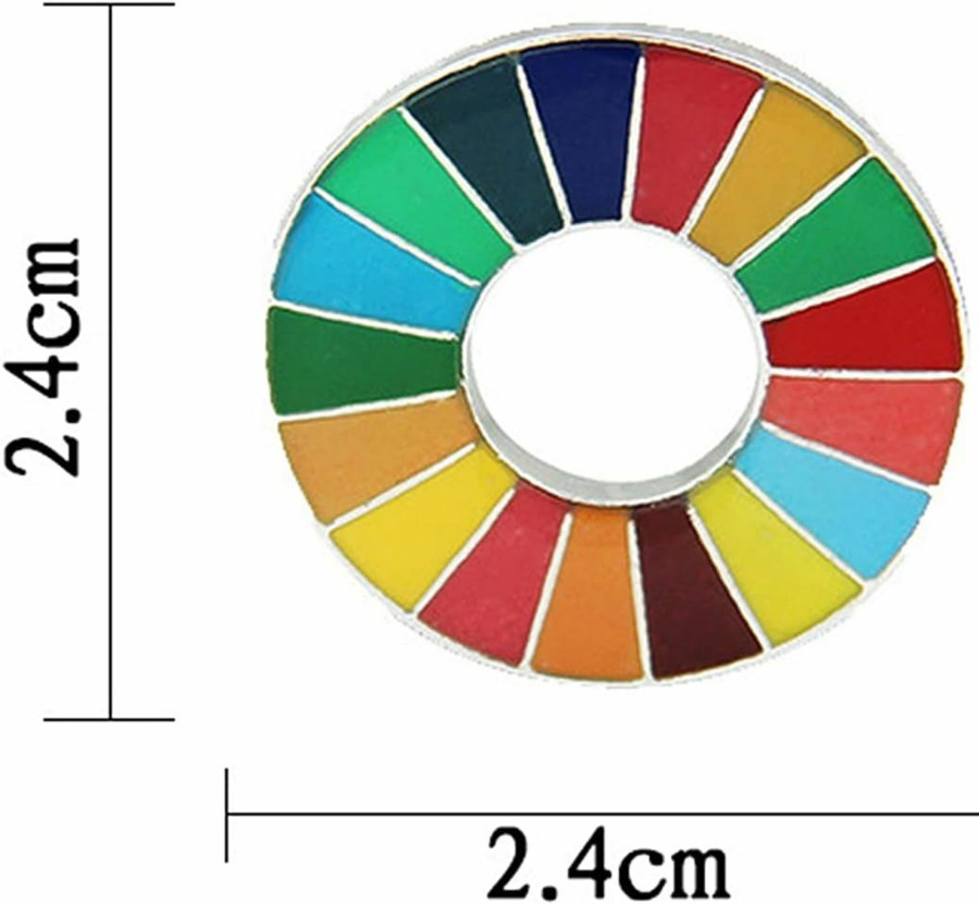 GFLPO Sustainable Development Goals Brooch,United Nations Sdgs Pin Badge,Rainbow Brooch Lapel Pin,Cute Enamel Pin For Clothing Backpack Hat Decoration New