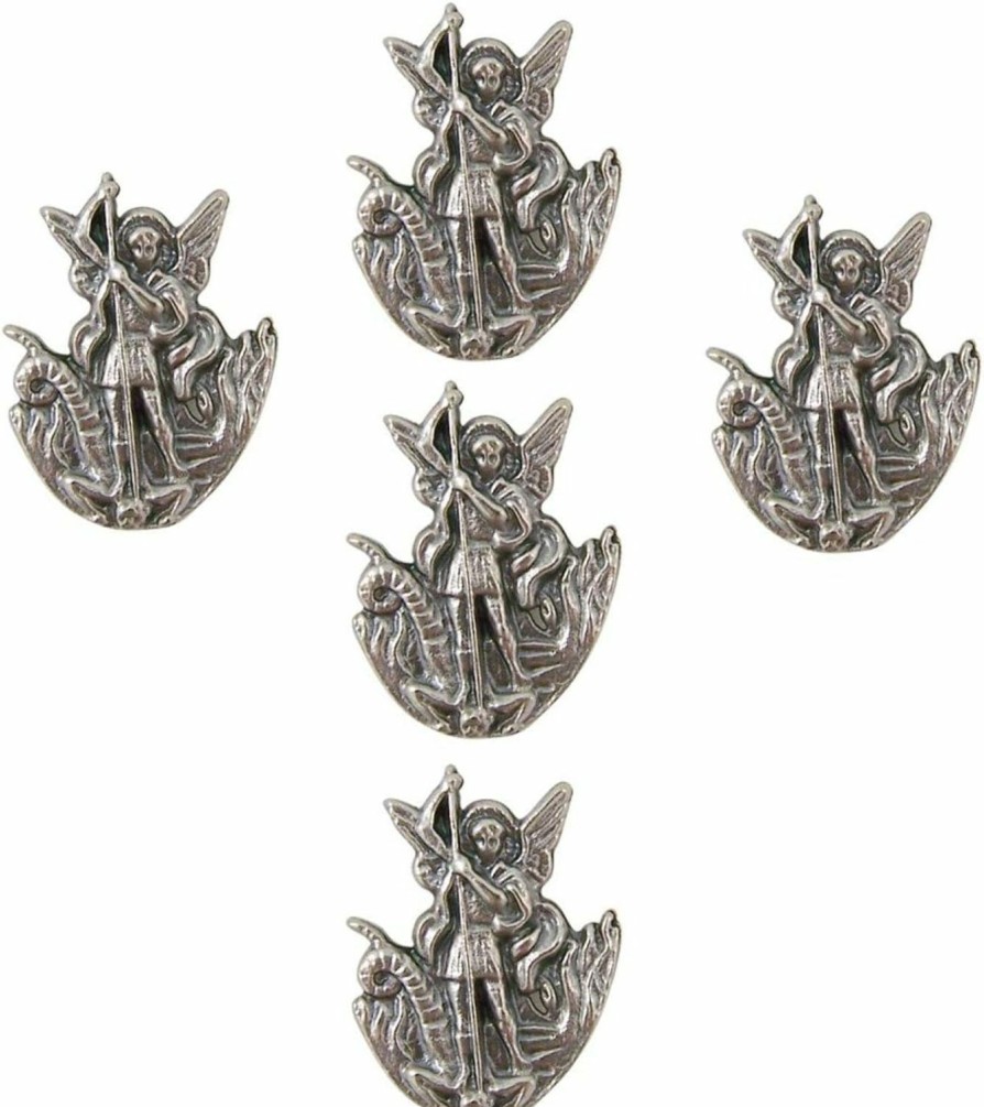 Michael Pin Archangel Saint Michael Lapel Pin, 3/4 Inch, Pack Of 5 Hot