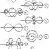 Junkin 8 Pcs Celtic Shawl Pin Scarf Pin Cloak Pin Sweater Brooch Metal Hair Barrette With Stick For Women Girls (Silver) Clearance