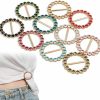 ZUKIBO 10 Pcs Fashion Metal Round T-Shirt Clips Buckle Rings Clip Clothes Clip Rings Lady Silk Scarf Tie Ring With Rhinestone Online