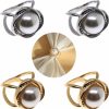 Maripabon 4Pcs Scarf Ring Buckle Women Fashion Metal Shawl Clip Buckle With Ring Pearl Rhinestone, Clothing Wrap Holder Scarf Shawl Tie Buckle For Women Lady Girls Decoration Accessories (Gold+Silver) Best