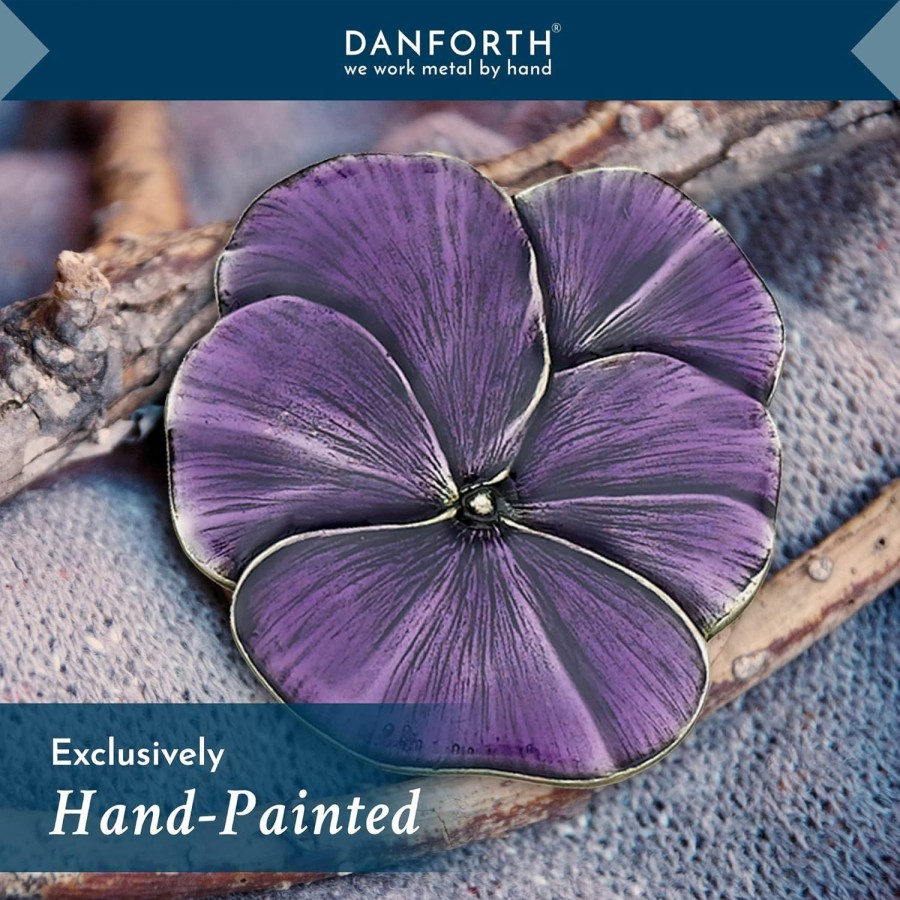 DANFORTH Danforth Purple Pansy Brooch Pin Handcrafted Pewter Brooch Pins For Women 1 " Made In Usa Wholesale