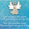 lapel pin Lapel Pin Silver-Toned White Enamel Guardian Angel With Inspirational Message, 1 Inch Online