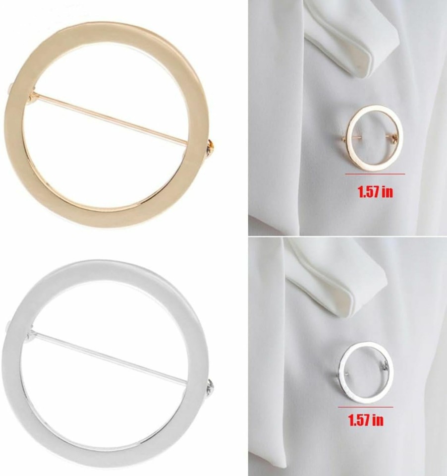 Generic Simple Geometry Circle Brooch For Women Girl Heart Shape Shawl Scarf Buckle Women Suit Brooch Pins Jewelry Online