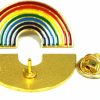 rhungift 2/12/48/100 Pack 1.25\" Metal Pride Pin Rainbow Gay Lgbt Enamel Lapel Pins Bulk New Progress Souvenir Brooch Clothes And Bags Clearance