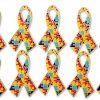 Novel Merk Autism Awareness 10-Piece Colorful Jigsaw Puzzle Lapel Or Hat Pin And Tie Tack Set With Clutch Back By Novel Merk Wholesale