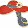 PinMart Pinmart'S Glitter Red Hat Brooch Enamel Pin Clearance