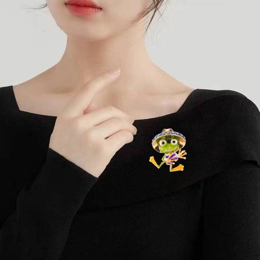 MLEPUS Chicken Rooster Brooch Pin Crystal Rhinestone Gold Plated Enamel Cute Hen Animal Ladies Fashion Personality Novelty Funny Lapel Pin Brooch Best