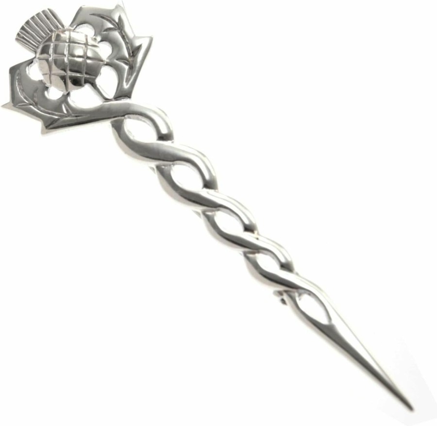 Alexander Castle Alexander Castle 925 Sterling Silver Scottish Thistle Kilt Pin Brooch For Men & Women - Kilt Accessory With Jewelry Gift Box - 75Mm Wholesale