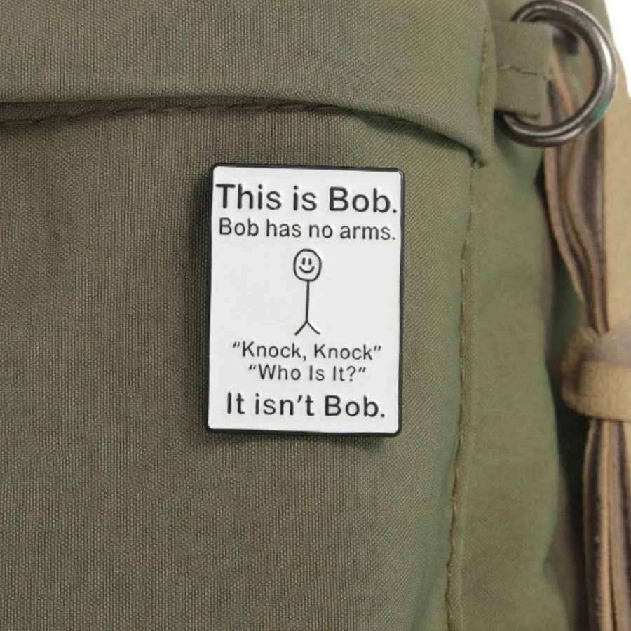 FADBBW This Is Bob, Bob Has No Arms Enamel Pins Funny Graffiti Badge Lapel Novelty Brooch Pins For Backpack Clothes Hats Gifts Wholesale