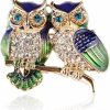 Xjoyous Xjoyous Brooch Owl Shape Rhinestone Covered Crystal Beauty Brooch Pin Scarves Shawl Clip For Women Ladies Best