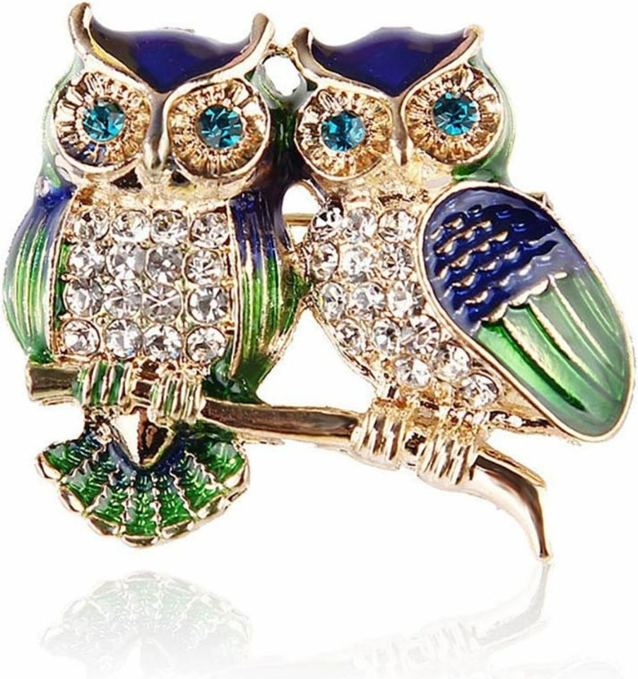 Xjoyous Xjoyous Brooch Owl Shape Rhinestone Covered Crystal Beauty Brooch Pin Scarves Shawl Clip For Women Ladies Best