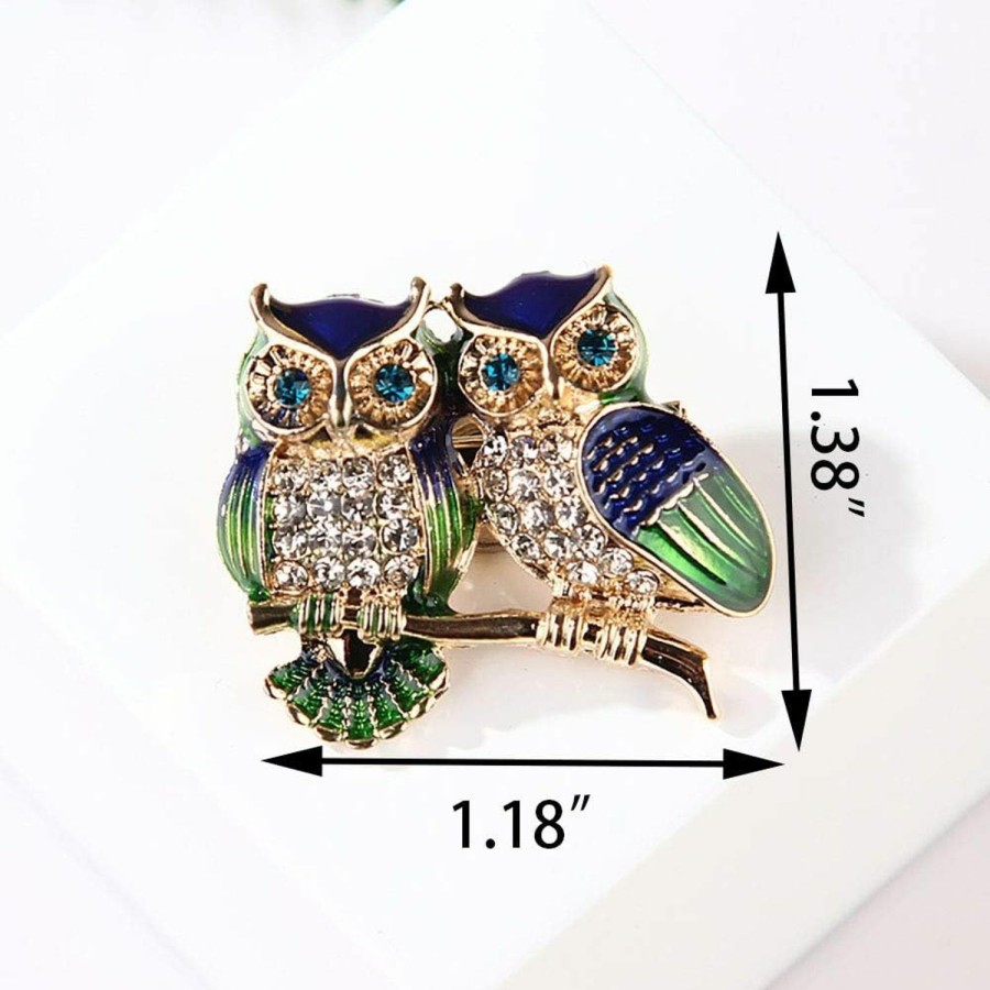 Xjoyous Xjoyous Brooch Owl Shape Rhinestone Covered Crystal Beauty Brooch Pin Scarves Shawl Clip For Women Ladies Best