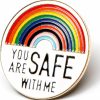 ALMHH You Are Safe With Me,Enamel Pins,Nurse Doctor Medical Students Pins, Rainbow Brooch Lapel Pin,Enamel Pins For Clothing Backpack Hat Decoration,Funny Badge Jewelry Gift Best