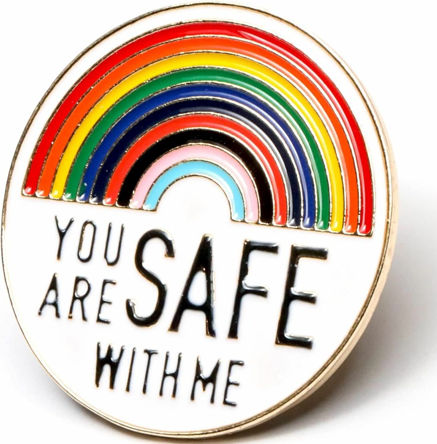 ALMHH You Are Safe With Me,Enamel Pins,Nurse Doctor Medical Students Pins, Rainbow Brooch Lapel Pin,Enamel Pins For Clothing Backpack Hat Decoration,Funny Badge Jewelry Gift Best