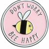 pologmase Bee Happy Enamel Lapel Pin Bee Badge Pin Cute Button Brooches Cartoon Fashion Funny Animal Badge Pins Accessory For Hat Backpack Jacket Clothing Best