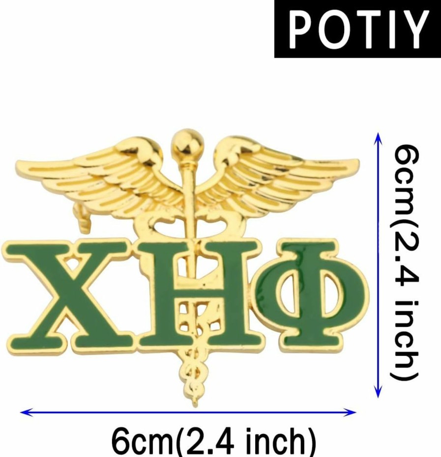 POTIY Potiy Cepcharm Brooch Gift Ideas Greek Letter Brooch Xho Charm Sorority Jewelry Graduation Gifts Best