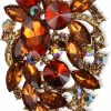 EVER FAITH Ever Faith Party Austrian Crystal Marquise Brooch Pin, Vintage Inspired Statement Brooch Clip For Women Clearance