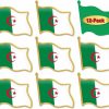 MIDLE 12/24/50/100Pcs Official Algeria Flag Pins Bulk - Metal Algerian National Lapel Pin Hot