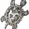 YACQ Yacq Women'S Big Turtle Pin Brooch + Pendant 2 In 1 - Scarf Holders - Lead & Nickle Free - (2-1/4 X 1-1/2) Inches - Halloween Costume Jewelry Accessories Clearance