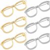 LUOZZY Luozzy 6Pcs Alloy Eyeglasses Shaped Brooches Frame Round Glasses Style Brooches Eyewear Lapel Pin For Women Dress Suit Shirt Collar Jewelry Accessories Clearance