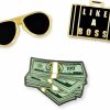 PinMart Pinmart'S Like A Boss Aviators Cash Money Trendy Enamel Lapel Pin Set Wholesale