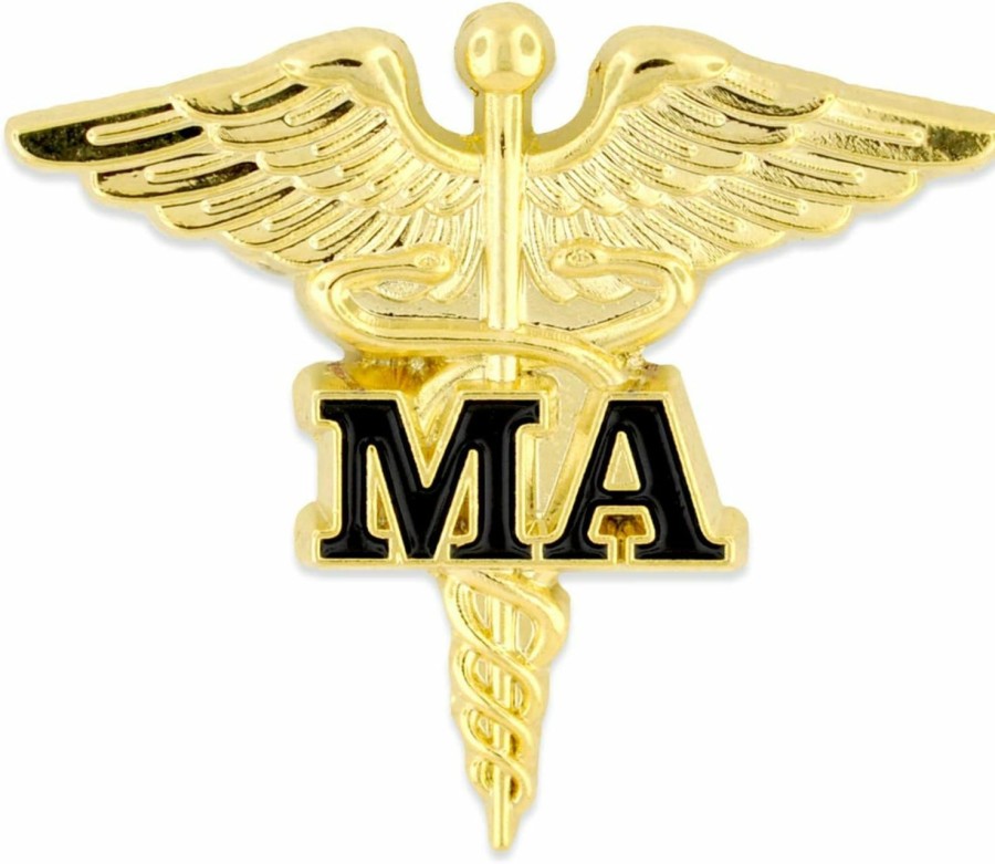 PinMart Pinmart Caduceus Enamel Lapel Pin New