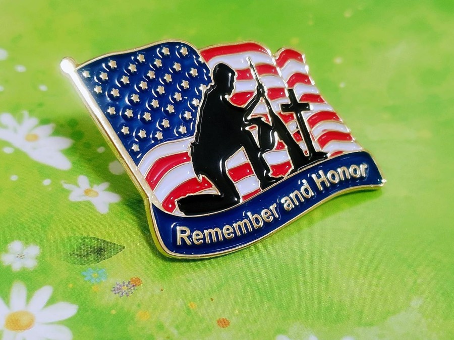 Levviye Us Memorial Day Lapel Pin Badge Brooch Decorations Gifts Memorabilia Veterans Day Best