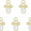 Guardian Angel Lapel Pins Gold Toned Glass Angel Lapel Pins, 1 Inch, Pack Of 5 Wholesale