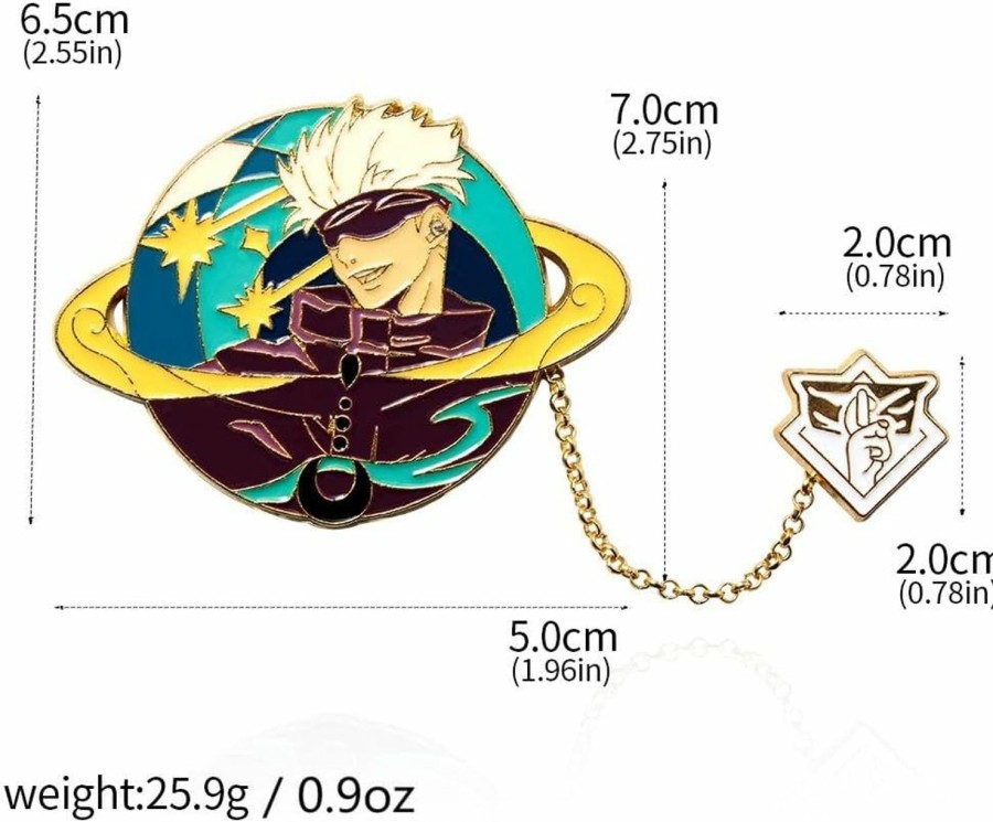 FunBoat Jjk Gojo & Megumi Enamel Pin - Ryomen Sukuna Anime Figure Badge Pins - Gifts For Kids Teens Women Men And Fans New