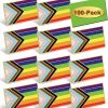 MIDLE 2/12/50/100Pcs New Progress Pride Lapel Pins Bulk- Lgbt Transgender Rainbow Lesbian Biual Gay Progressive Pin Brooch Badge For Men Women Clothes Bags Hats Best